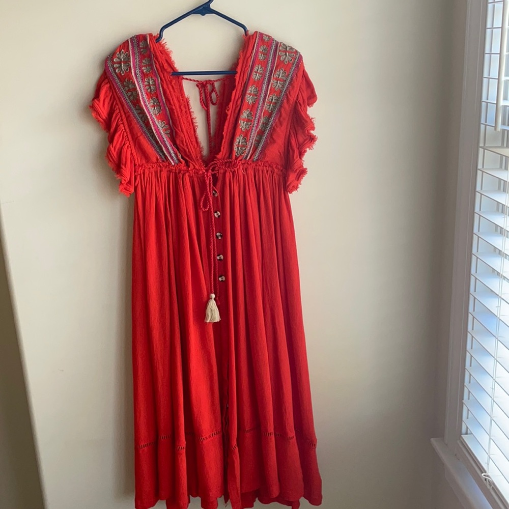 Red/orange Free People Dress, S